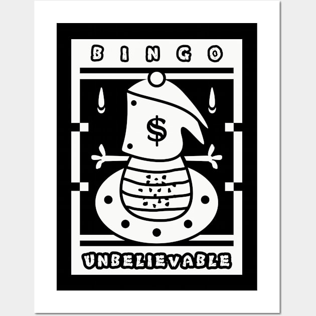 Bingo (white) Wall Art by PEARSTOCK